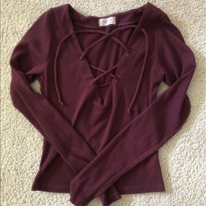Brandy Melville Criss Cross Top